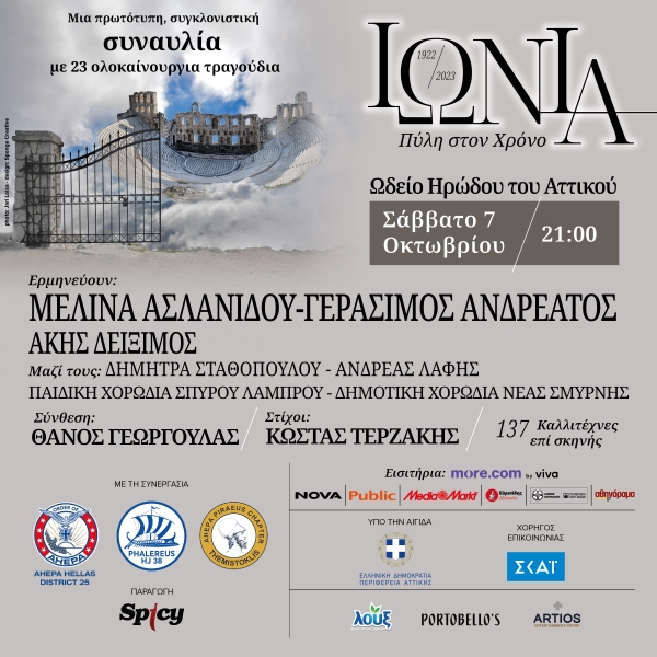 &Iota;&Omega;&Nu;&Iota;&Alpha; - &Pi;&Upsilon;&Lambda;&Eta; &Sigma;&Tau;&Omicron;&Nu; &Chi;&Rho;&Omicron;&Nu;&Omicron; (1922-2023)